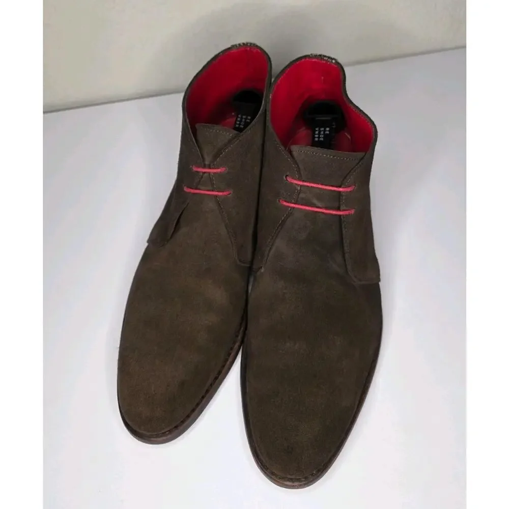 Rye 51 Men's Suede Chukka Boots Size 10 Goodyear Welt Rare Luxury Designer Shoes